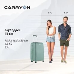 CarryOn Skyhopper 4-Delige Kofferset S/S/M/L Olive -Reisopslagwinkel image 1006