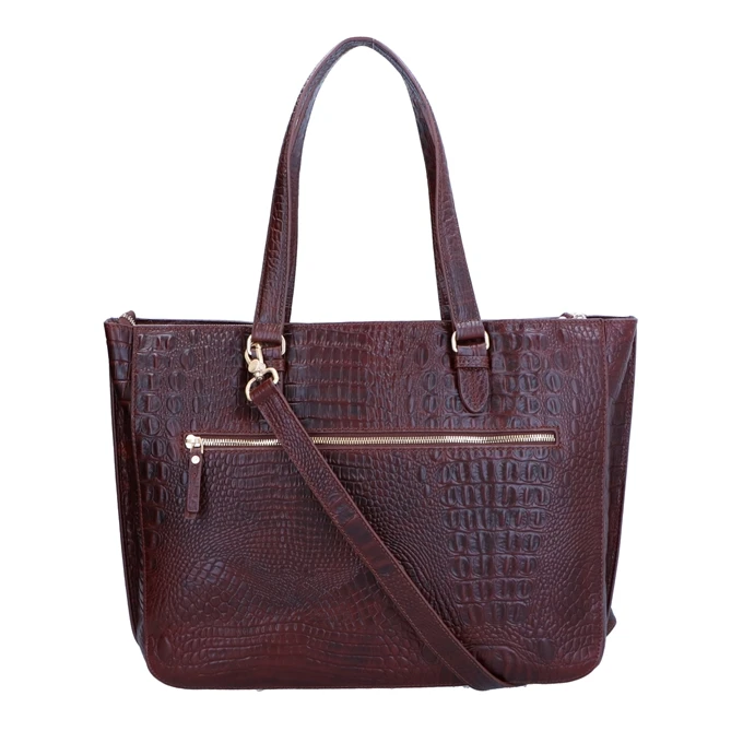 FMME. Caithy 15.6 Workingbag Croco Brown 5 FMME. Caithy 15.6 Workingbag Croco Brown - Afbeelding 3