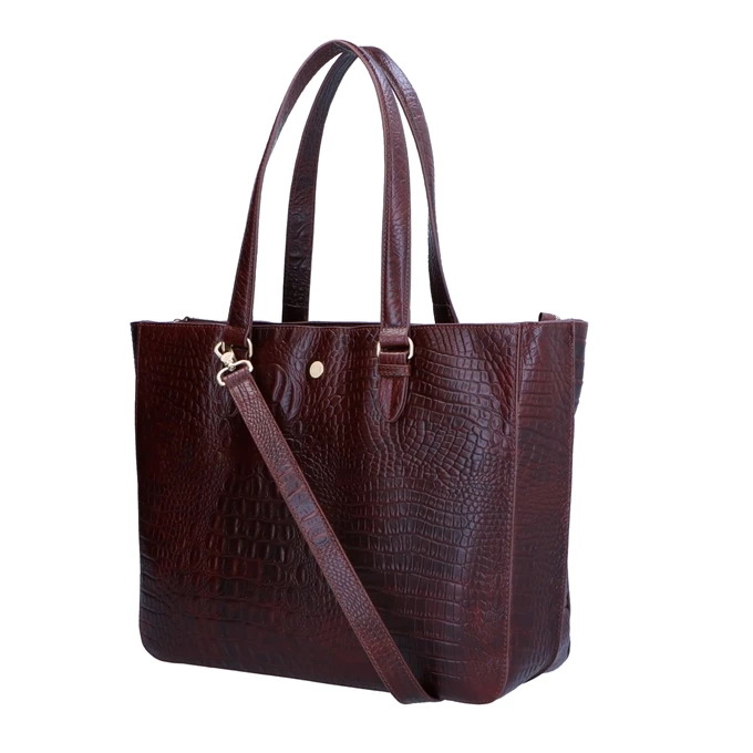 FMME. Caithy 15.6 Workingbag Croco Brown 6 FMME. Caithy 15.6 Workingbag Croco Brown - Afbeelding 4