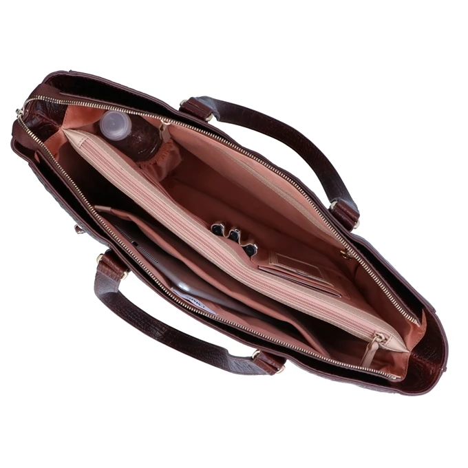 FMME. Caithy 15.6 Workingbag Croco Brown 8 FMME. Caithy 15.6 Workingbag Croco Brown - Afbeelding 6