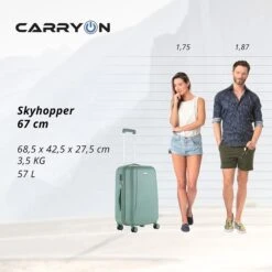 CarryOn Skyhopper 4-Delige Kofferset S/S/M/L Olive -Reisopslagwinkel image 1008