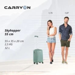 CarryOn Skyhopper 4-Delige Kofferset S/S/M/L Olive -Reisopslagwinkel image 1010