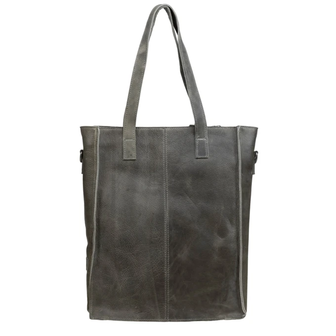 DSTRCT Raider Road Shopper Laptoptas 15,6" Leer Grijs 3 DSTRCT Raider Road Shopper Laptoptas 15,6" Leer Grijs