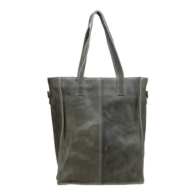 DSTRCT Raider Road Shopper Laptoptas 15,6" Leer Grijs 5 DSTRCT Raider Road Shopper Laptoptas 15,6" Leer Grijs - Afbeelding 3