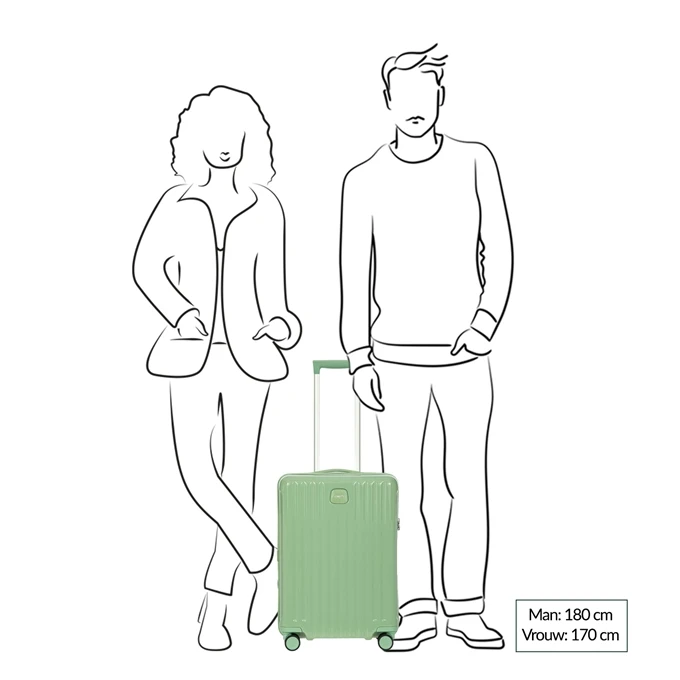 Bric's Positano Cabin Trolley 55 Sage Green 4 Bric's Positano Cabin Trolley 55 Sage Green - Afbeelding 2