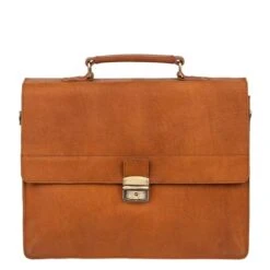 Burkely Vintage Dean Briefcase Cognac -Reisopslagwinkel image 10661