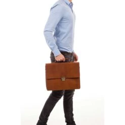 Burkely Vintage Dean Briefcase Cognac -Reisopslagwinkel image 10662