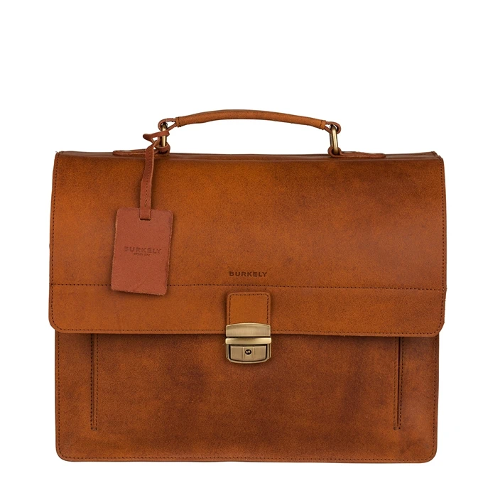 Burkely Scott Vintage Briefcase 2 Compartment Cognac 3 Burkely Scott Vintage Briefcase 2 Compartment Cognac