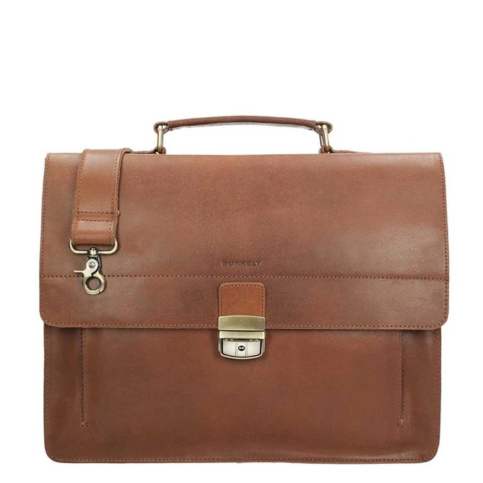 Burkely Scott Vintage Briefcase 2 Compartment Cognac 10 Burkely Scott Vintage Briefcase 2 Compartment Cognac - Afbeelding 8