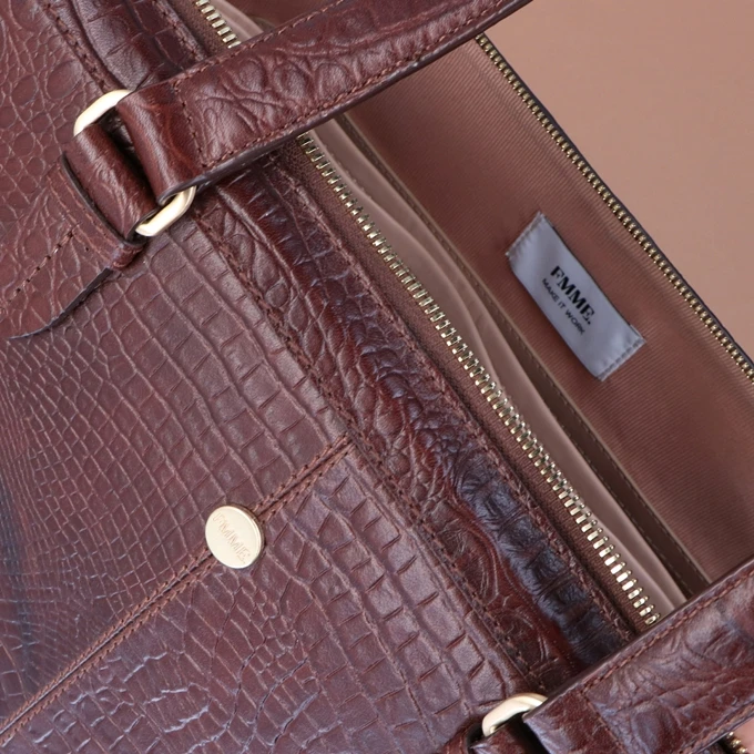 FMME. Christy 15.6 Croco Brown 10 FMME. Christy 15.6 Croco Brown - Afbeelding 8
