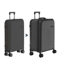 Rollink Vega 360 Opvouwbare Medium Koffer 4w Black