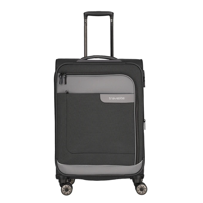 Travelite Viia 4 Wheel Trolley M Expandable Anthracite 3 Travelite Viia 4 Wheel Trolley M Expandable Anthracite