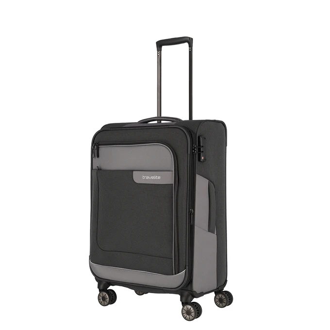 Travelite Viia 4 Wheel Trolley M Expandable Anthracite 8 Travelite Viia 4 Wheel Trolley M Expandable Anthracite - Afbeelding 6