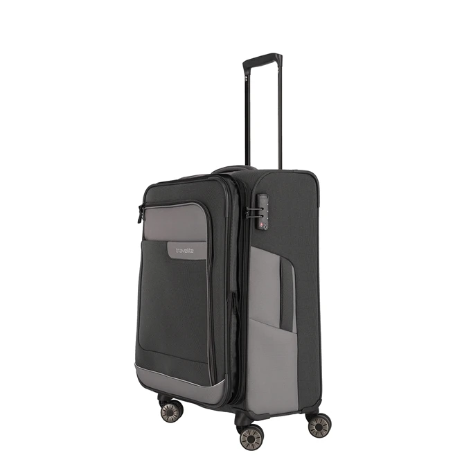 Travelite Viia 4 Wheel Trolley M Expandable Anthracite 9 Travelite Viia 4 Wheel Trolley M Expandable Anthracite - Afbeelding 7