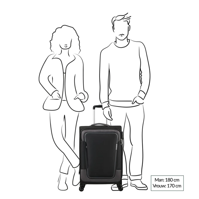 American Tourister Pulsonic Spinner 68 EXP Stone Teal 4 American Tourister Pulsonic Spinner 68 EXP Stone Teal - Afbeelding 2