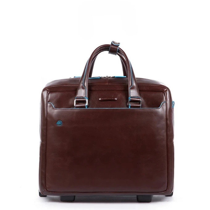 Piquadro Black Square Briefcase With Wheels Brown 6 Piquadro Black Square Briefcase With Wheels Brown - Afbeelding 4
