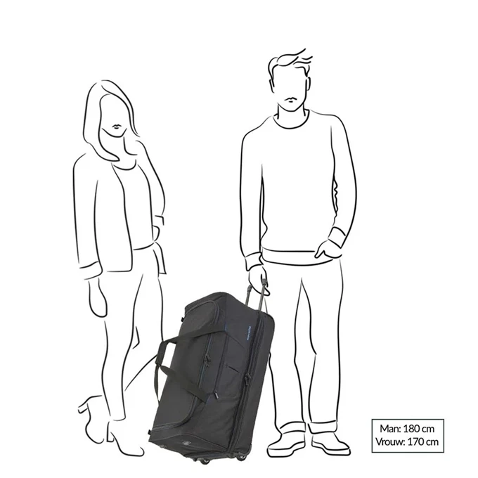 Travelite Basics Wheeled Duffle 70 Expandable Black 4 Travelite Basics Wheeled Duffle 70 Expandable Black - Afbeelding 2