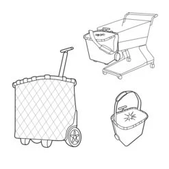 Reisenthel Shopping Carrycruiser Rhombus Midnight Gold -Reisopslagwinkel image 2212