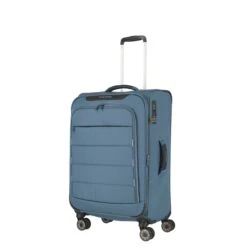 Travelite Skaii 4 Wheel Trolley M Expandable Blue -Reisopslagwinkel image 2336