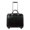 Piquadro Black Square Briefcase With Wheels 2 Compartments Black -Reisopslagwinkel image 2367