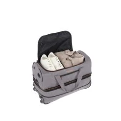 Travelite Basics Wheeled Duffle 55 Expandable Grey -Reisopslagwinkel image 2538
