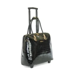 Olivia Lauren Alice Business Trolley Croco Zwart -Reisopslagwinkel image 2894
