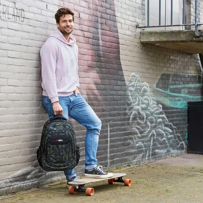 Enrico Benetti Santa Cruz 17.3" Laptop Rugtas Olijfgroen 5 Enrico Benetti Santa Cruz 17.3" Laptop Rugtas Olijfgroen - Afbeelding 3