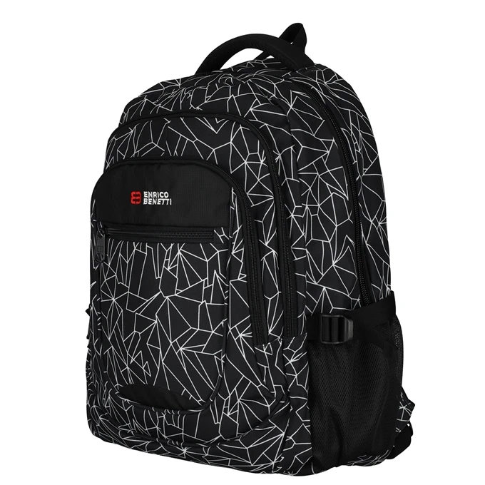 Enrico Benetti Santa Cruz 17.3" Laptop Rugtas Zwart Wit 5 Enrico Benetti Santa Cruz 17.3" Laptop Rugtas Zwart Wit - Afbeelding 3