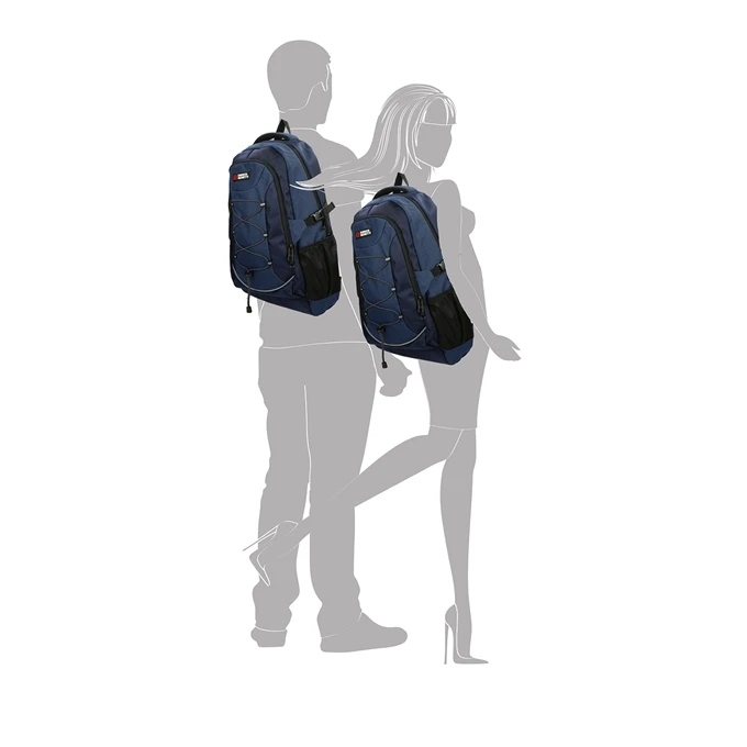 Enrico Benetti Yellow Stone 15'' Laptop Rugzak Blauw 4 Enrico Benetti Yellow Stone 15'' Laptop Rugzak Blauw - Afbeelding 2