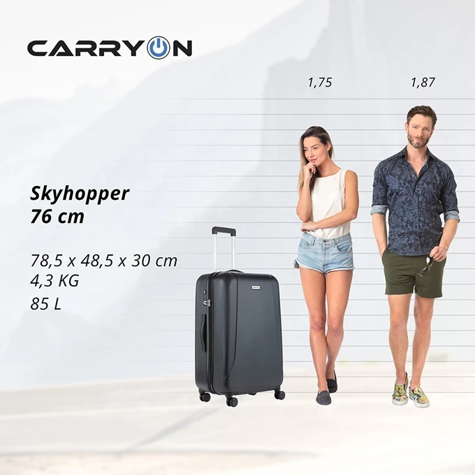 CarryOn Skyhopper 4-Delige Kofferset Beautycase/S/M/L Black 11 CarryOn Skyhopper 4-Delige Kofferset Beautycase/S/M/L Black - Afbeelding 9