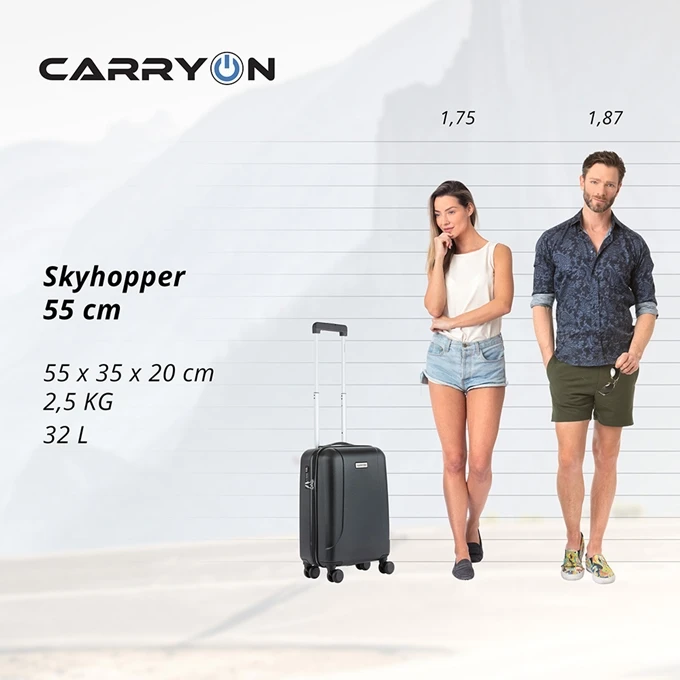 CarryOn Skyhopper 4-Delige Kofferset Beautycase/S/M/L Black 15 CarryOn Skyhopper 4-Delige Kofferset Beautycase/S/M/L Black - Afbeelding 13
