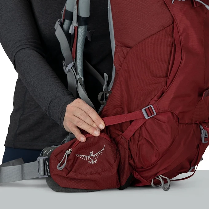 Osprey Ariel 55 Womens Backpack M/L Claret Red 17 Osprey Ariel 55 Womens Backpack M/L Claret Red - Afbeelding 15