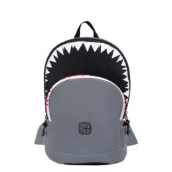 Pick & Pack Shark Shape Backpack M Visible Grey