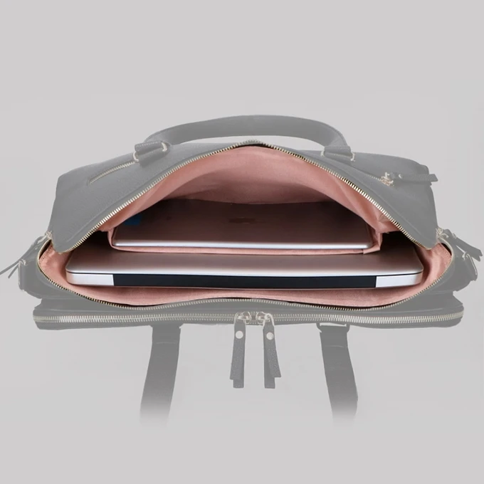 FMME. Charlotte 13.3 Workingbag 3 Pockets Croco Brown 15 FMME. Charlotte 13.3 Workingbag 3 Pockets Croco Brown - Afbeelding 13