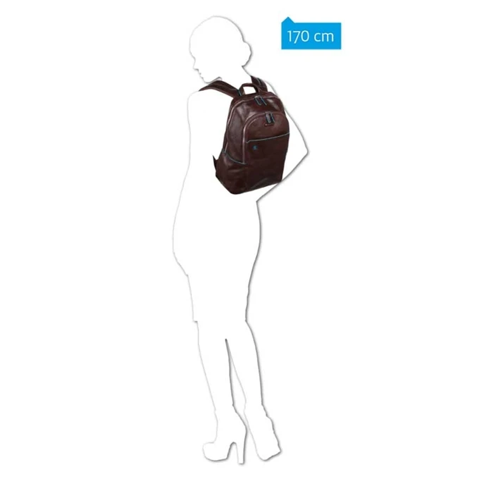 Piquadro Blue Square Backpack Mahogany 5 Piquadro Blue Square Backpack Mahogany - Afbeelding 3