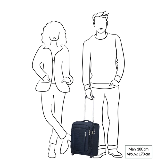 Samsonite Respark Upright 45 Underseater Midnight Blue 4 Samsonite Respark Upright 45 Underseater Midnight Blue - Afbeelding 2