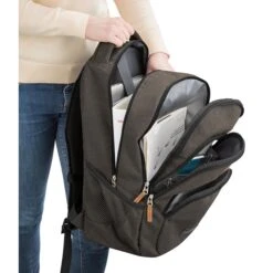 Travelite Basics Backpack Melange Brown -Reisopslagwinkel image 9659