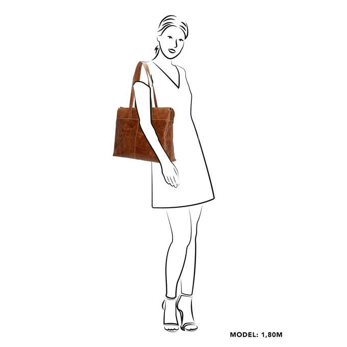 Micmacbags Porto Laptoptas Bruin 4 Micmacbags Porto Laptoptas Bruin - Afbeelding 2