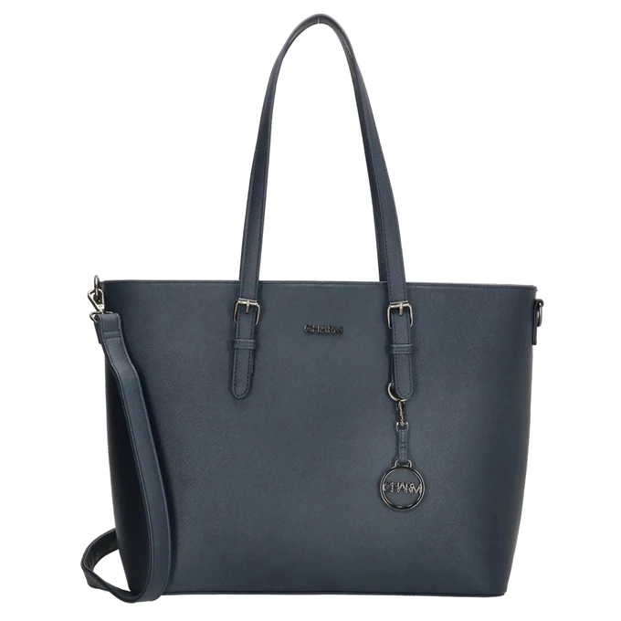 Charm London Birmingham Shopper 15.6 Inch Blauw 3 Charm London Birmingham Shopper 15.6 Inch Blauw
