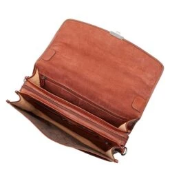 Castelijn & Beerens Verona Laptoptas 15.6" 3-vaks Licht Bruin -Reisopslagwinkel image 9961